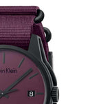 Calvin Klein Tone Maroon Dial Maroon NATO Strap Watch for Men - K7K514UP Buy Now By Calvin Klein
