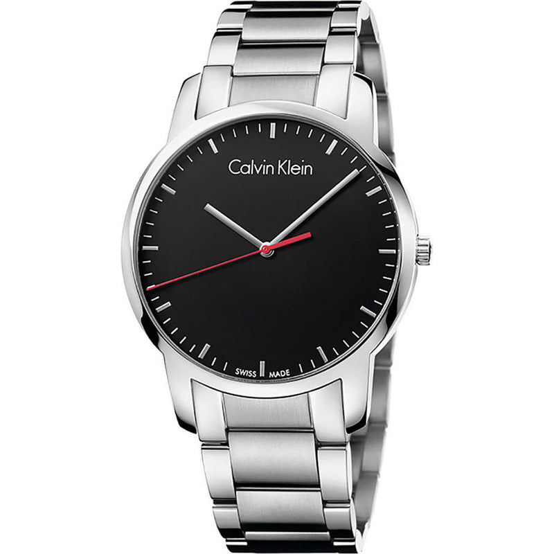 Calvin Klein City Black Dial Silver Steel Strap Watch for Men - K2G2G141 Buy Now By Calvin Klein