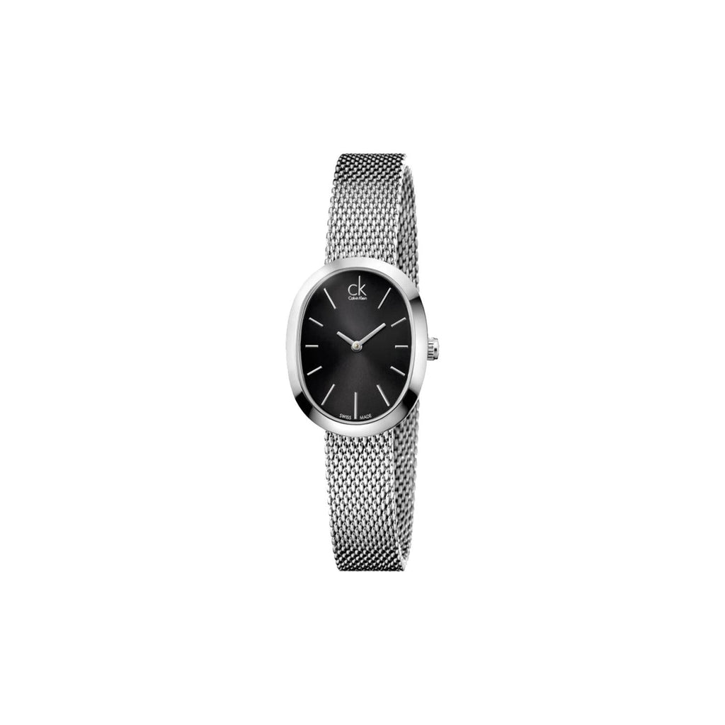 Calvin Klein Incentive Black Dial Silver Mesh Bracelet Watch for Women - K3P23121 Buy Now By Calvin Klein