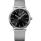 Calvin Klein Surround Black Dial Silver Mesh Bracelet Watch for Men - K3W21121 Buy Now By Calvin Klein