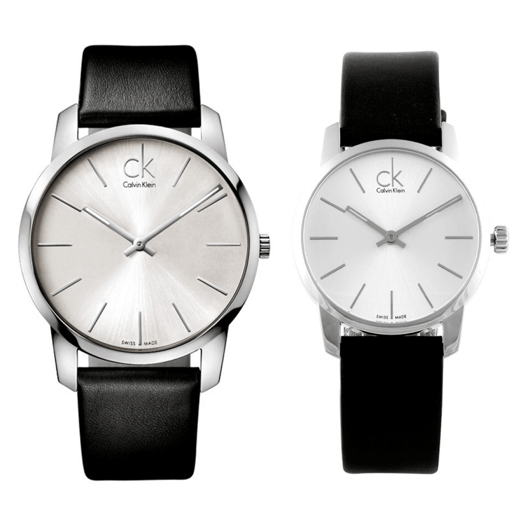Calvin Klein City Silver Dial Black Leather Strap Watch For Women - K2G231C6 Buy Now By Calvin Klein