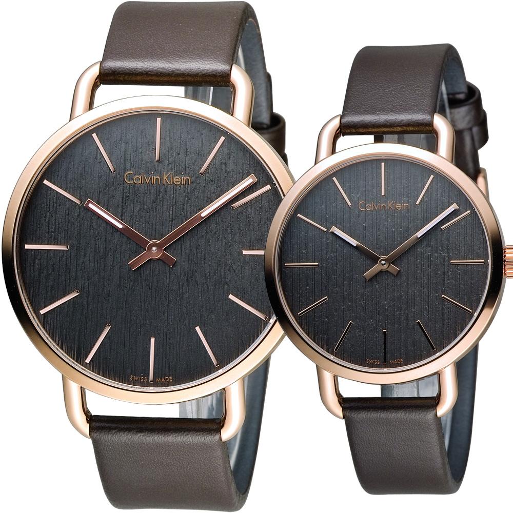 Calvin Klein Even Grey Dial Brown Leather Strap Watch for Women - K7B236G3 Buy Now By Calvin Klein