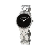 Calvin Klein Snake Black Dial Silver Steel Strap Watch For Women - K6E23141 Buy Now By Calvin Klein