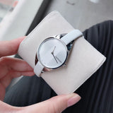 Calvin Klein Rebel Grey Dial Grey Leather Strap Watch for Women - K8P231Q4 Buy Now By Calvin Klein