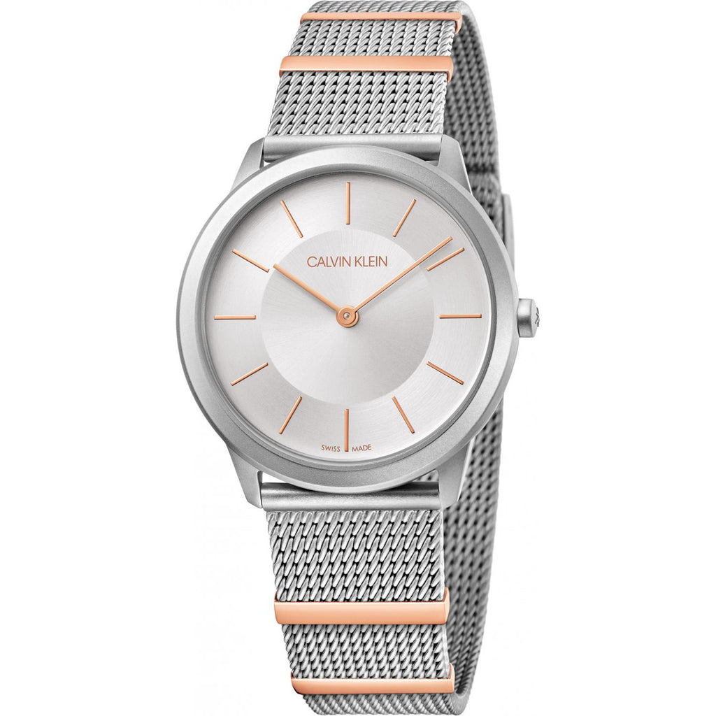 Calvin Klein Minimal Silver Dial Silver Mesh Strap Watch For Men - K3M521Y6 Buy Now By Calvin Klein