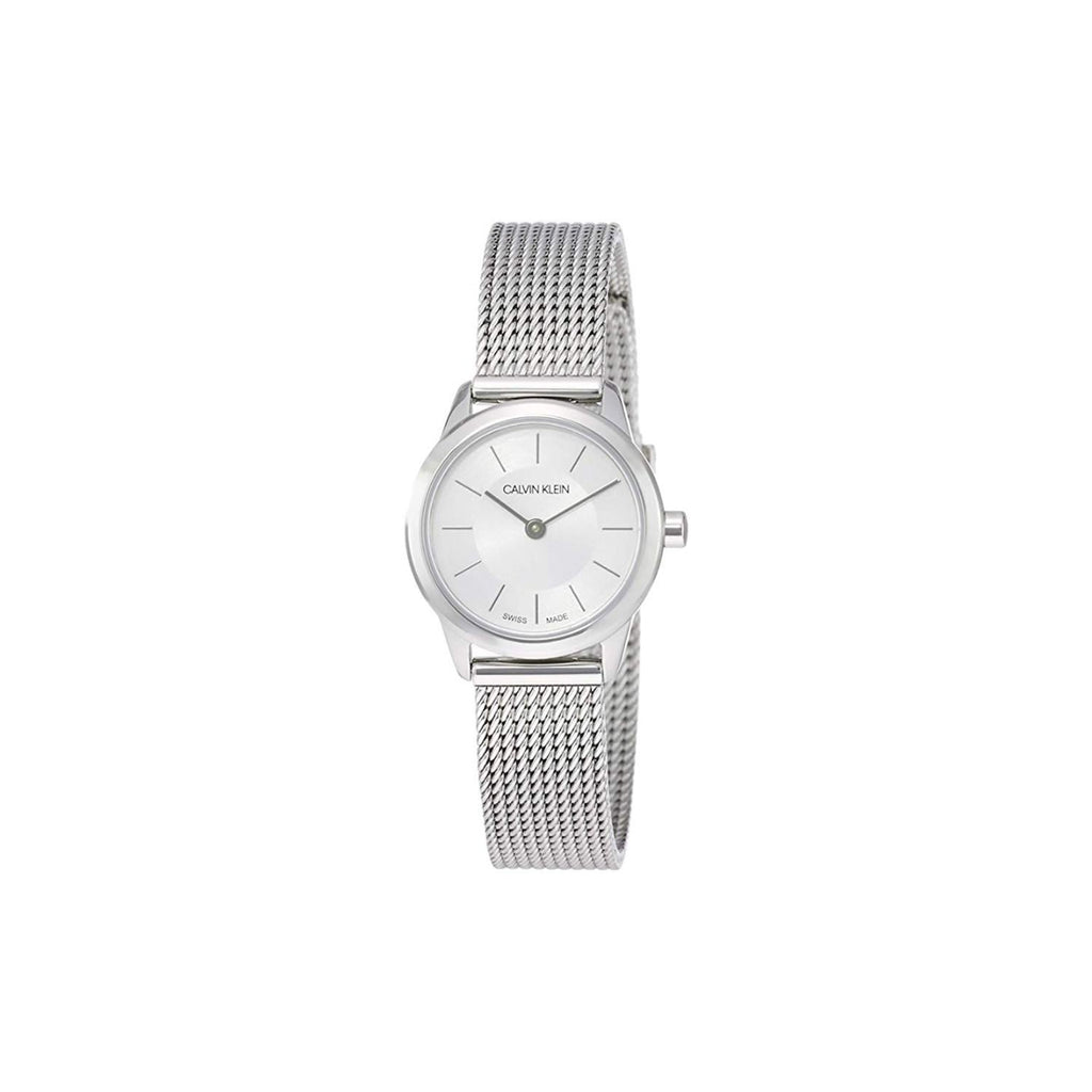 Calvin Klein Minimal White Dial Silver Mesh Bracelet Watch for Women - K3M23126 Buy Now By Calvin Klein