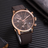 Calvin Klein City Chronograph Grey Dial Brown Leather Strap Watch for Men - K2G276G3 Buy Now By Calvin Klein
