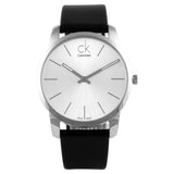 Calvin Klein City White Dial Black Leather Strap Watch For Men - K2G211C6 Buy Now By Calvin Klein