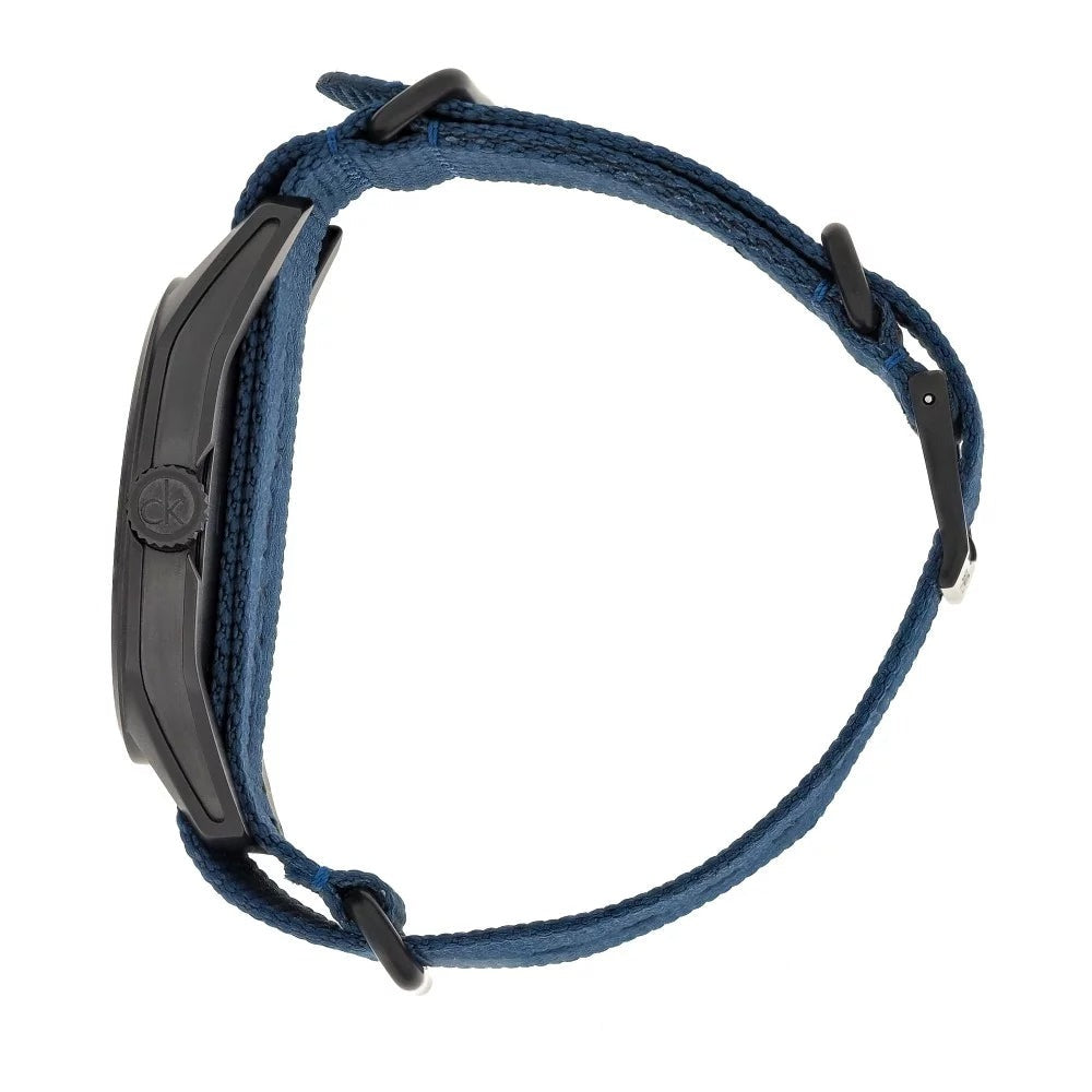 Calvin Klein Tone Blue Dial Blue NATO Strap Watch for Men - K7K514VN Buy Now By Calvin Klein