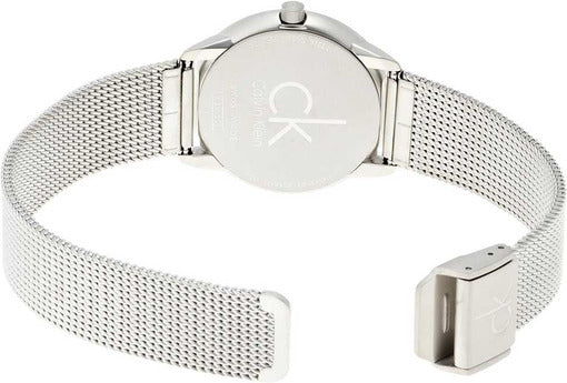 Calvin Klein Minimal Grey Dial Silver Mesh Bracelet Watch for Women - K3M23124 Buy Now By Calvin Klein