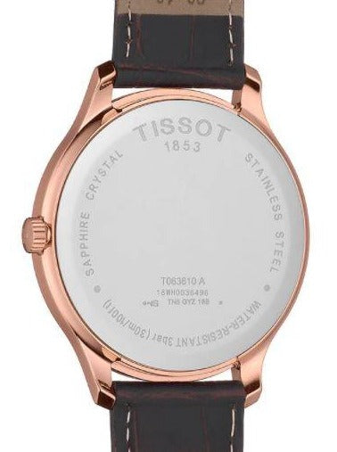 Tissot T Classic Tradition Blue Dial Brown Leather Strap Watch For Men - T063.610.36.047.00 Buy Now By Tissot