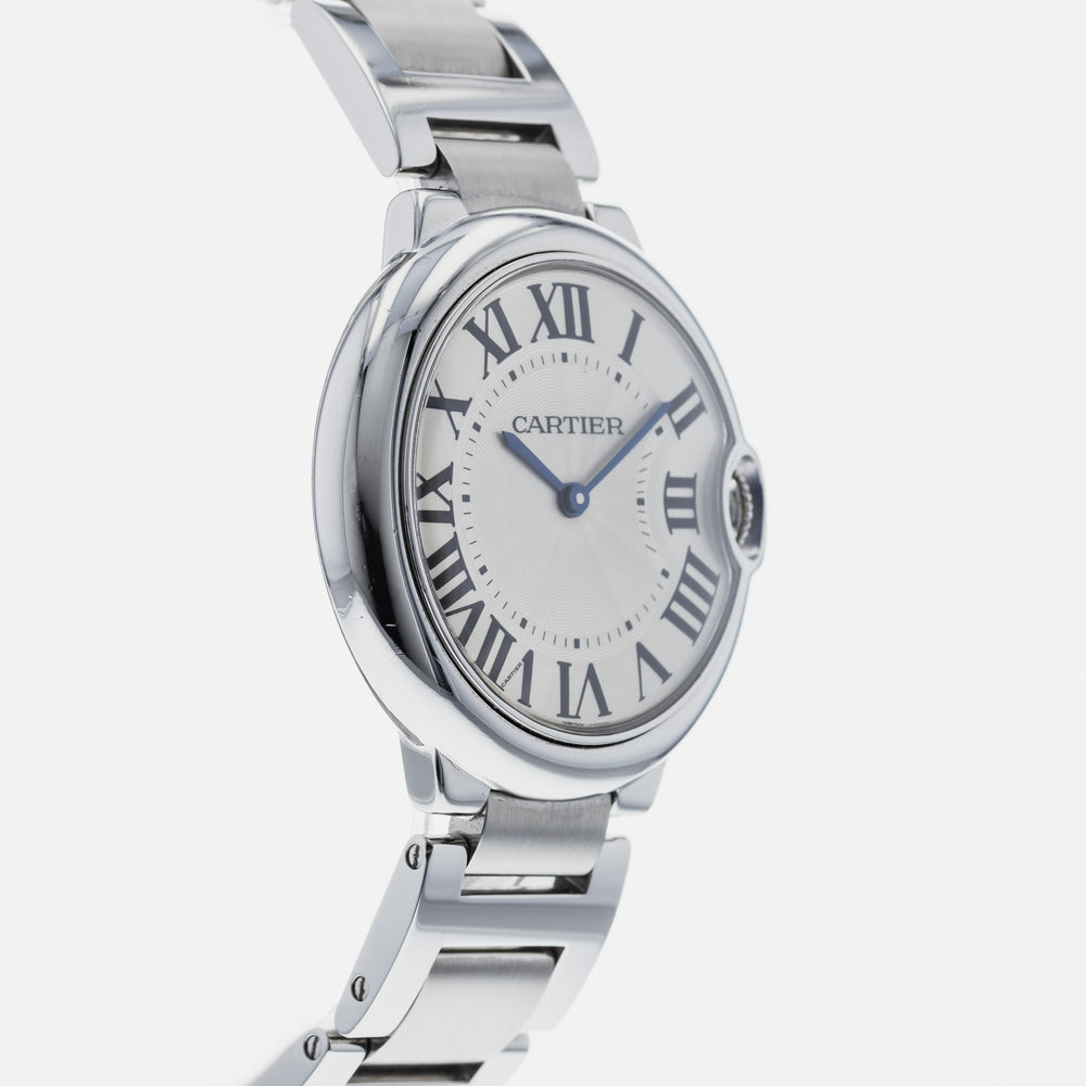 Cartier Ballon Bleu De Cartier Silver Dial Silver Steel Strap Watch for Women - W69011Z4 Buy Now By Cartier