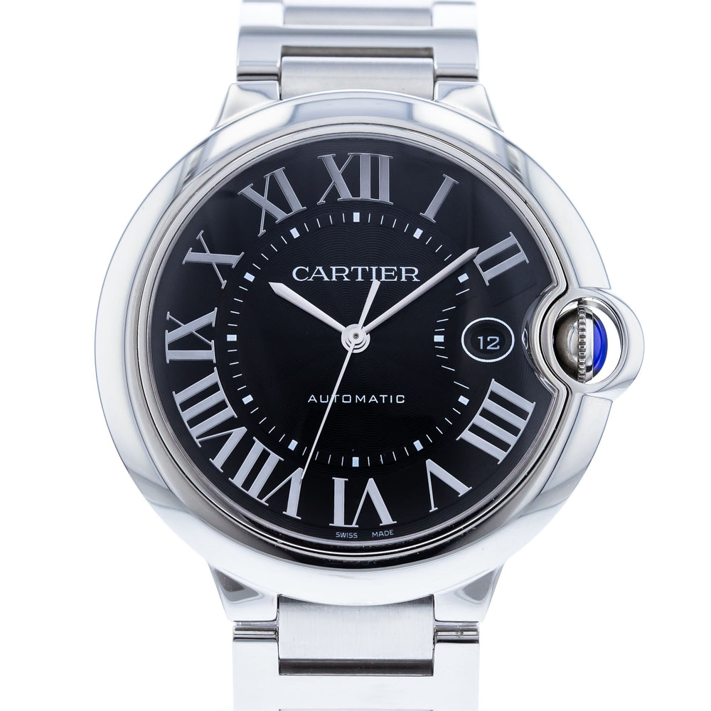 Cartier Ballon Bleu de Cartier Black Dial Silver Steel Strap Watch for Men - W6920042 Buy Now By Cartier