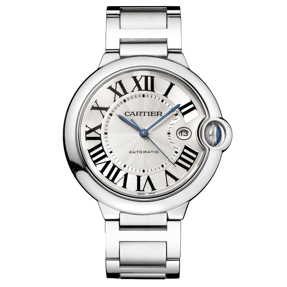 Cartier Ballon Bleu De Cartier Silver Dial Silver Steel Strap Watch for Men - WSBB0049 Buy Now By Cartier