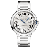 Cartier Ballon Bleu De Cartier Silver Dial Silver Steel Strap Watch for Men - WSBB0049 Buy Now By Cartier