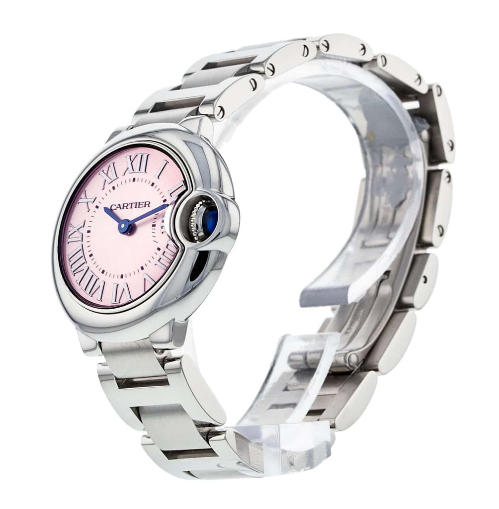 Cartier Ballon Bleu de Cartier Pink Dial Silver Steel Strap Watch for Women - W6920038 Buy Now By Cartier