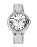 Cartier Ballon Bleu De Cartier Silver Dial White Leather Strap Watch for Women - W6920086 Buy Now By Cartier