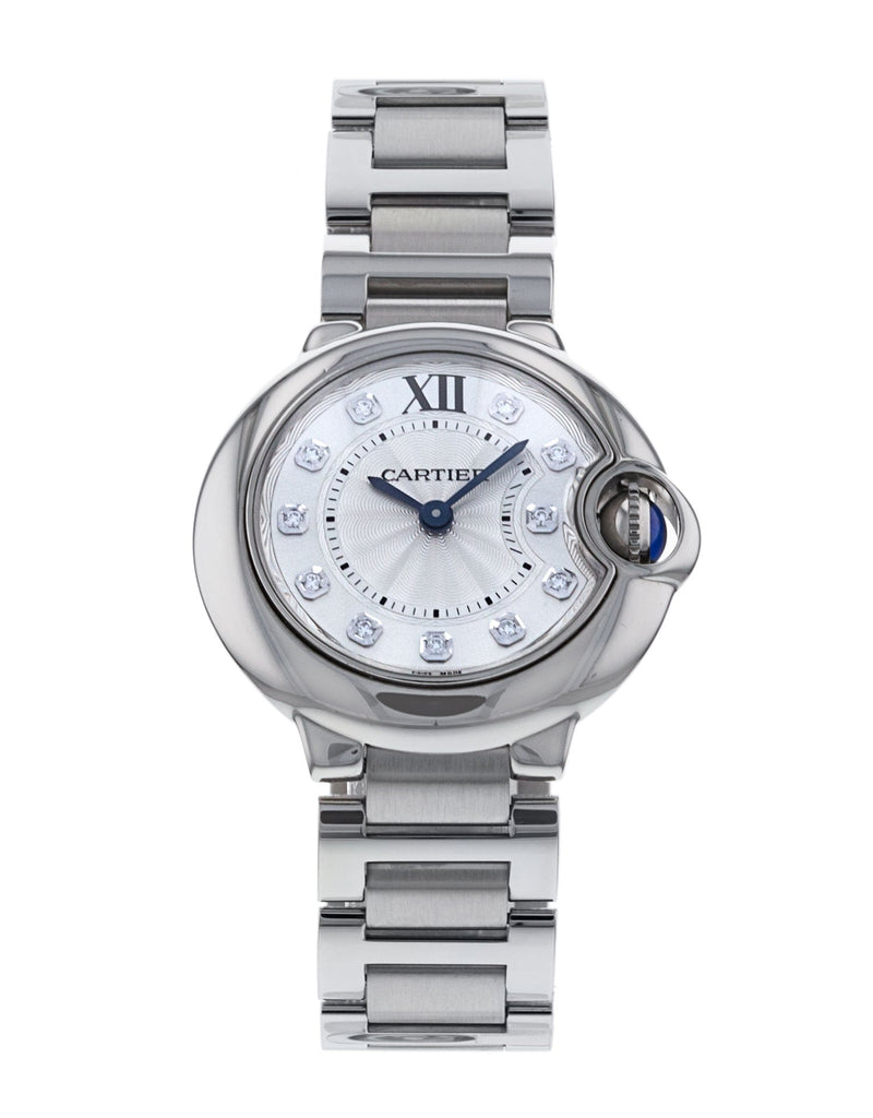 Cartier Ballon Bleu de Cartier Diamonds Silver Dial Silver Steel Strap Watch for Women - WE902073 Buy Now By Cartier