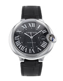 Cartier Ballon Bleu De Cartier Black Dial Black Leather Strap Watch for Men - WSBB0003 Buy Now By Cartier