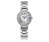 Cartier Ballon Bleu De Cartier Diamonds White Dial Silver Steel Strap Watch for Women - W4BB0015 Buy Now By Cartier