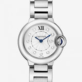 Cartier Ballon Bleu de Cartier Diamonds Silver Dial Silver Steel Strap Watch for Women - WE902073 Buy Now By Cartier