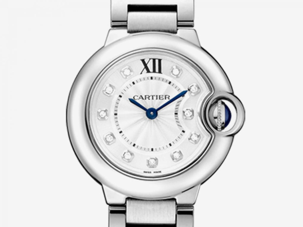 Cartier Ballon Bleu de Cartier Diamonds Silver Dial Silver Steel Strap Watch for Women - WE902073 Buy Now By Cartier