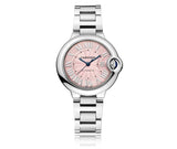 Cartier Ballon Bleu de Cartier Pink Dial Silver Steel Strap Watch for Women - WSBB0046 Buy Now By Cartier