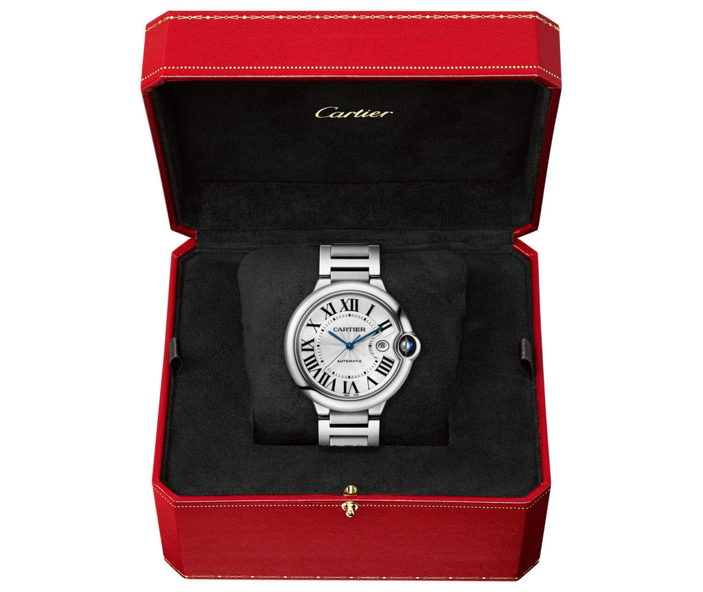 Cartier Ballon Bleu De Cartier Silver Dial Silver Steel Strap Watch for Men - WSBB0049 Buy Now By Cartier