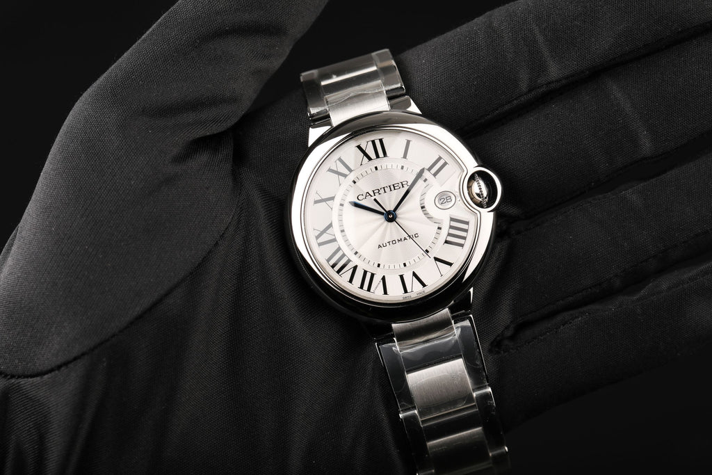 Cartier Ballon Bleu De Cartier Silver Dial Silver Steel Strap Watch for Men - WSBB0049 Buy Now By Cartier