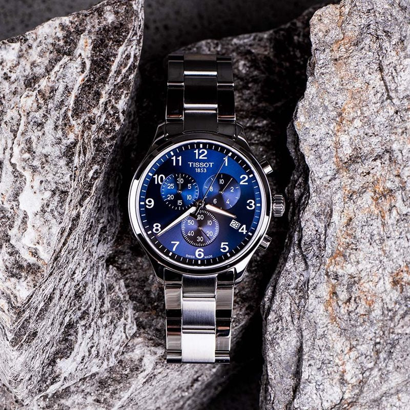 Tissot T Sport Chrono XL Classic Blue Dial Silver Steel Strap Watch For Men - T116.617.11.047.01 Buy Now By Tissot