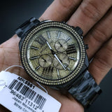 Michael Kors Wren Chronograph Gold Dial Black Steel Strap Watch for Women - MK5961 Buy Now By Michael Kors