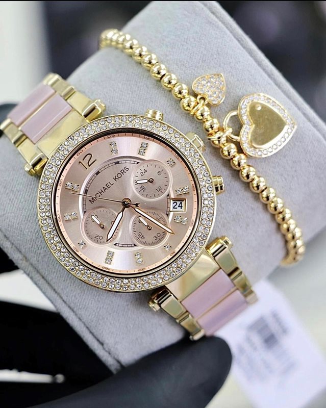 Michael Kors Parker Gold Dial Two Tone Steel Strap Watch for Women - MK6326 Buy Now By Michael Kors