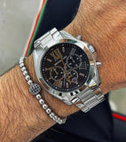 Michael Kors Bradshaw Black Dial Silver Steel Strap Watch for Men - MK5705 Buy Now By Michael Kors