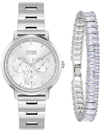 Hugo Boss Prima Silver Dial Silver Steel Strap Watch for Women - 1502570 Buy Now By Hugo Boss