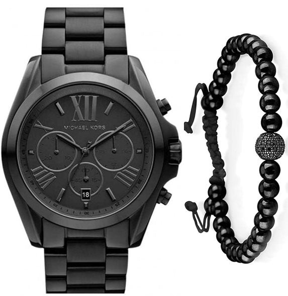 Michael Kors Bradshaw Black Dial Black Steel Strap Watch for Men - MK5550 Buy Now By Michael Kors