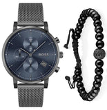 Hugo Boss Skymaster Chronograph Grey Dial Grey Mesh Bracelet Watch for Men - 1513934 Buy Now By Hugo Boss