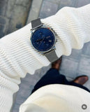 Hugo Boss Skymaster Chronograph Grey Dial Grey Mesh Bracelet Watch for Men - 1513934 Buy Now By Hugo Boss