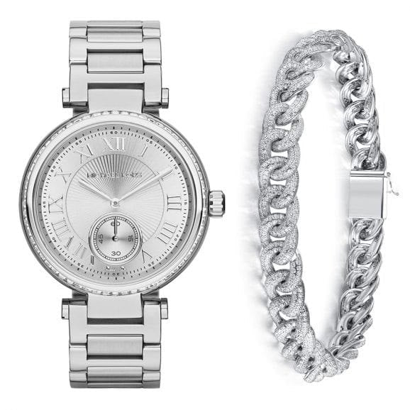 Michael Kors Skylar Silver Dial Silver Steel Strap Watch for Women - MK5866 Buy Now By Michael Kors