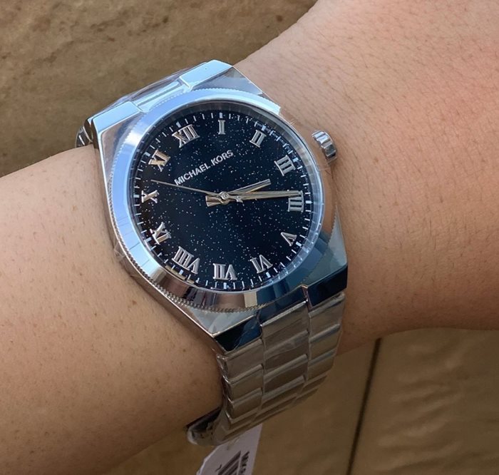 Michael Kors Channing Midnight Blue Dial Silver Steel Strap Watch for Women - MK6113 Buy Now By Michael Kors