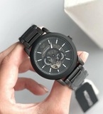 Emporio Armani Meccanico Automatic Black Dial Black Steel Strap Watch For Men - AR60010 Buy Now By Emporio Armani