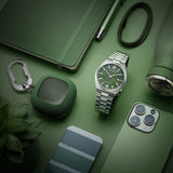 Citizen Tsuyosa Automatic Camouflage Green Dial Silver Steel Strap Watch For Men - NJ0159-86X Buy Now By Citizen