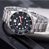 Citizen Mechanical Black Dial Silver Steel Strap Watch For Men - NJ0120-81E Buy Now By Citizen