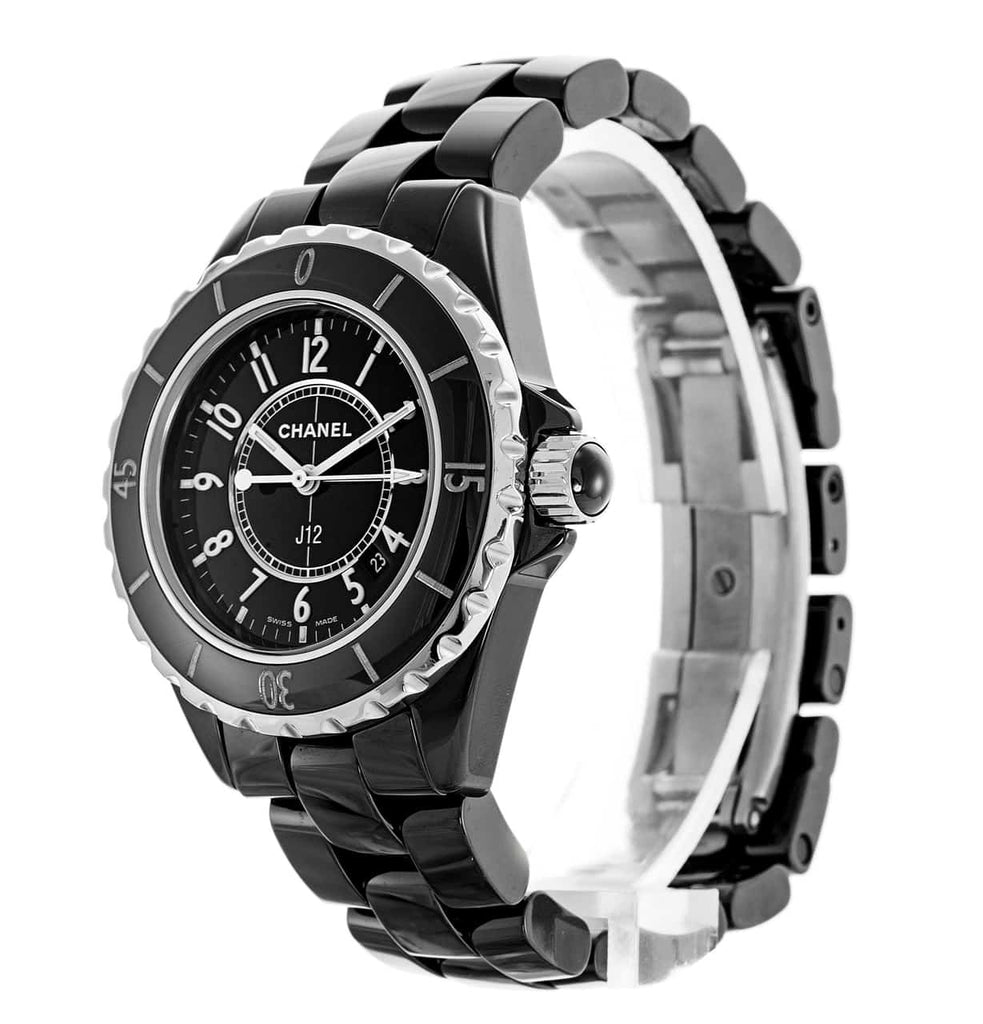 Chanel J12 Quartz Ceramic Black Dial Black Steel Strap Watch for Women - J12 H0682 Buy Now By Chanel