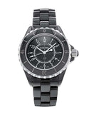 Chanel J12 Quartz Ceramic Black Dial Black Steel Strap Watch for Women - J12 H0682 Buy Now By Chanel