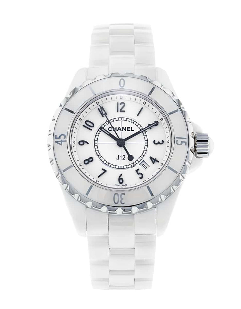 Chanel J12 Ceramic White Dial White Steel Strap Watch for Women - J12 H0968 Buy Now By Chanel