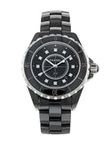 Chanel J12 Quartz Diamonds Black Dial Black Steel Strap Watch for Women - J12 H1625 Buy Now By Chanel