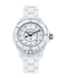Chanel J12 Diamonds Ceramic White Dial White Steel Strap Watch for Women - J12 H1628 Buy Now By Chanel