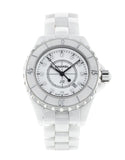 Chanel J12 Diamonds Ceramic White Dial White Steel Strap Watch for Women - J12 H1628 Buy Now By Chanel