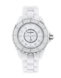 Chanel J12 Diamonds Quartz Ceramic White Dial White Steel Strap Watch for Women - J12 H2422 Buy Now By Chanel