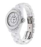 Chanel J12 Diamonds Quartz Ceramic White Dial White Steel Strap Watch for Women - J12 H2422 Buy Now By Chanel